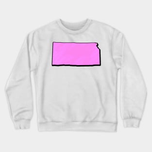 Pink Kansas Outline Crewneck Sweatshirt